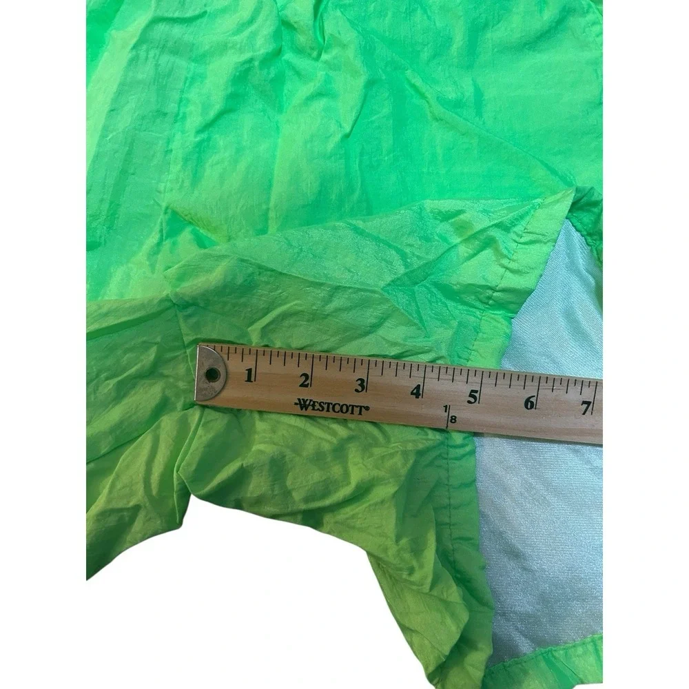 Vintage 80s Weekender USA Neon Green Nylon Swim Shorts Trunks Mens Large